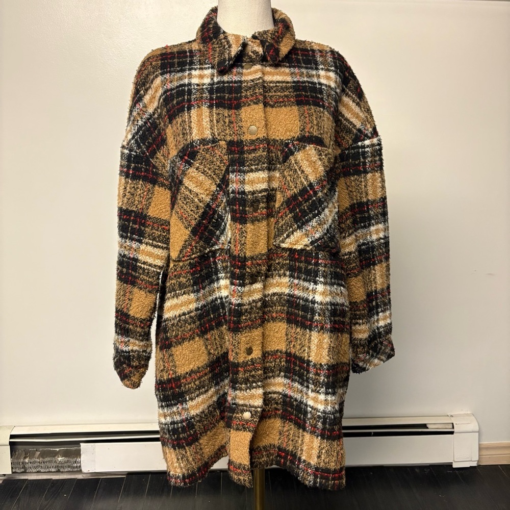 ONLY Plaid Button-Up Coat